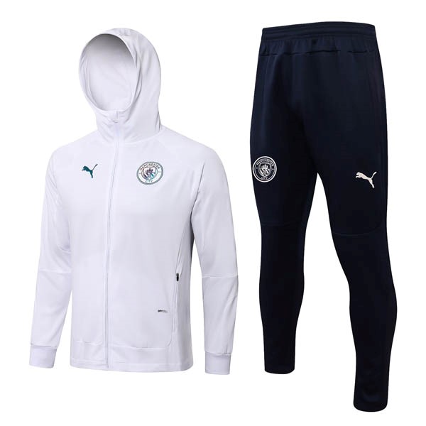 Hoodies Komplett Set Manchester City 2022-2023 Weiß